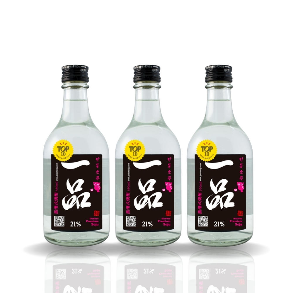 안동소주일품 21도 증류식소주 쌀가공품 TOP10 전통주 350ml, 3개
