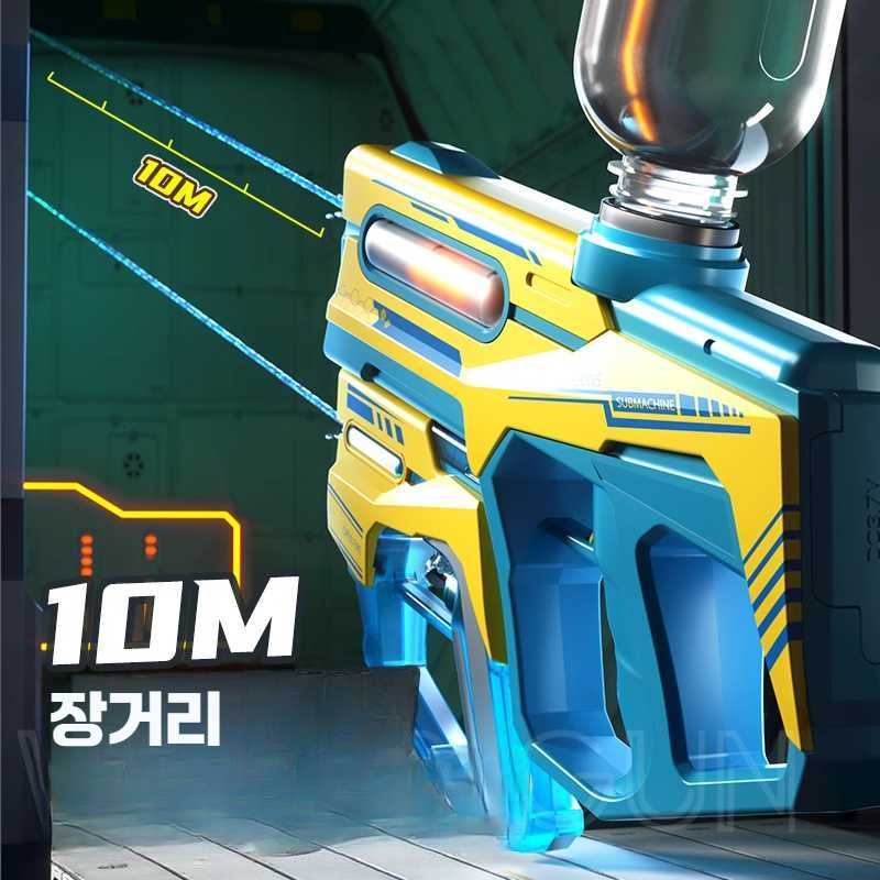 미니 자동 물총 자동 전동물총 수영장 (단일 배터리) 비옷+고글+소형 물총 Red - 상세 이미지 2