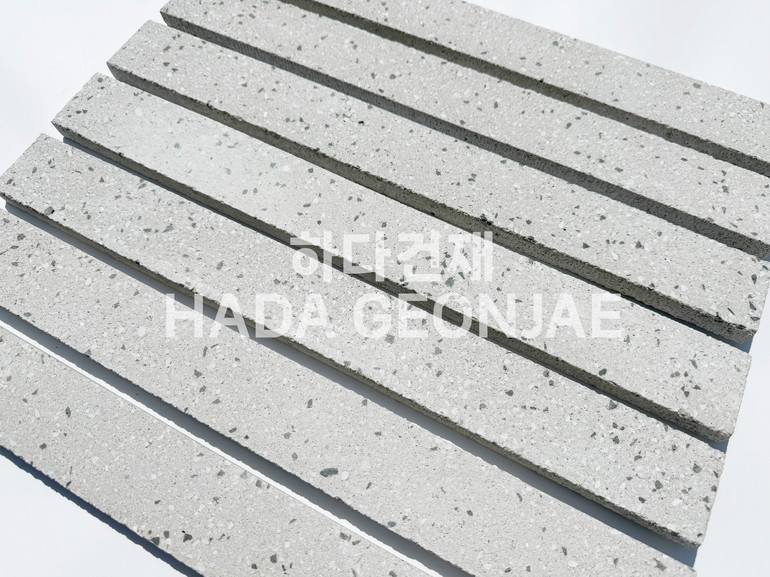 모노타일 롱브릭 490x53x17T 그레이 / 하다건재 와이드벽돌타일