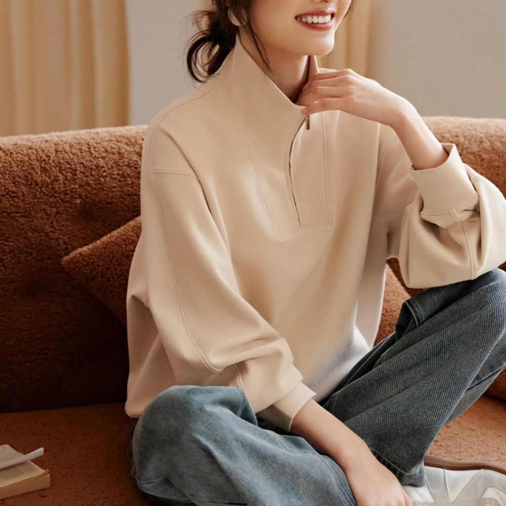 텐트밖은유럽 5회 한가인 옷 집업 맨투맨 편한 - 상품 이미지