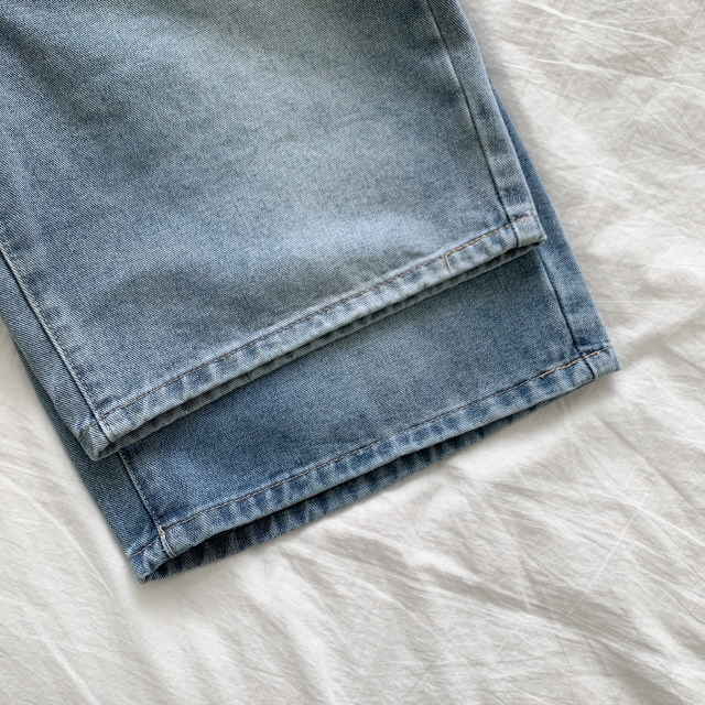 [2단기장/~2XL/뒷밴딩] 릴프 힙 워싱 와이드 카고 하프 버뮤다 여름 5부 청 반바지 데님 팬츠 상세 이미지 42