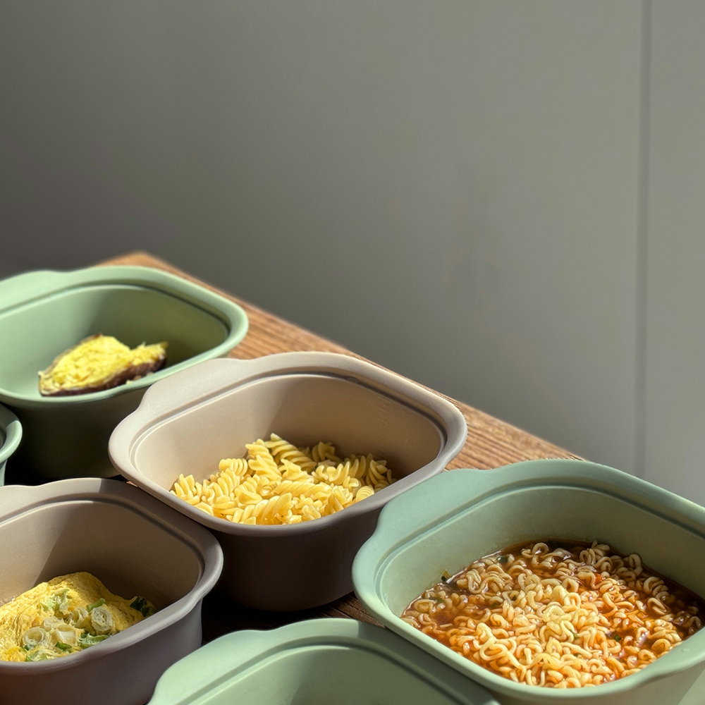 티지엠 실리콘 전자레인지 찜기 600ml_모스그린 - 상세 이미지 4