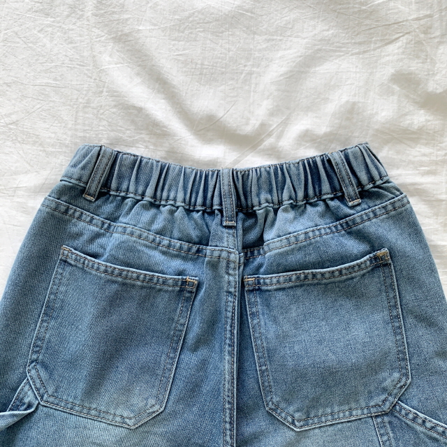 [2단기장/~2XL/뒷밴딩] 릴프 힙 워싱 와이드 카고 하프 버뮤다 여름 5부 청 반바지 데님 팬츠 상세 이미지 41