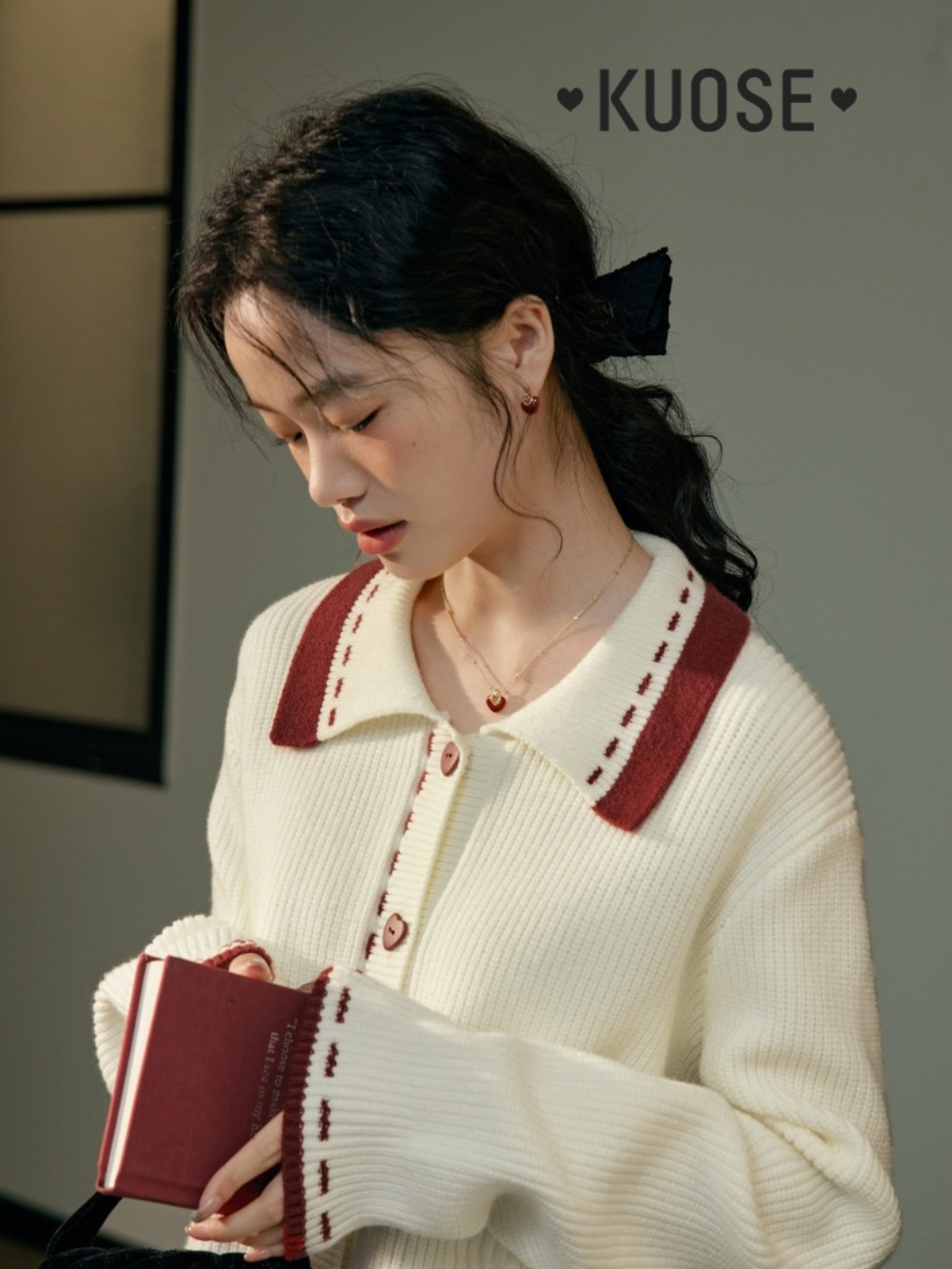 야한사진관 권나라 상의 1화 니트 카라 간절기 카라 - 상세 이미지 5