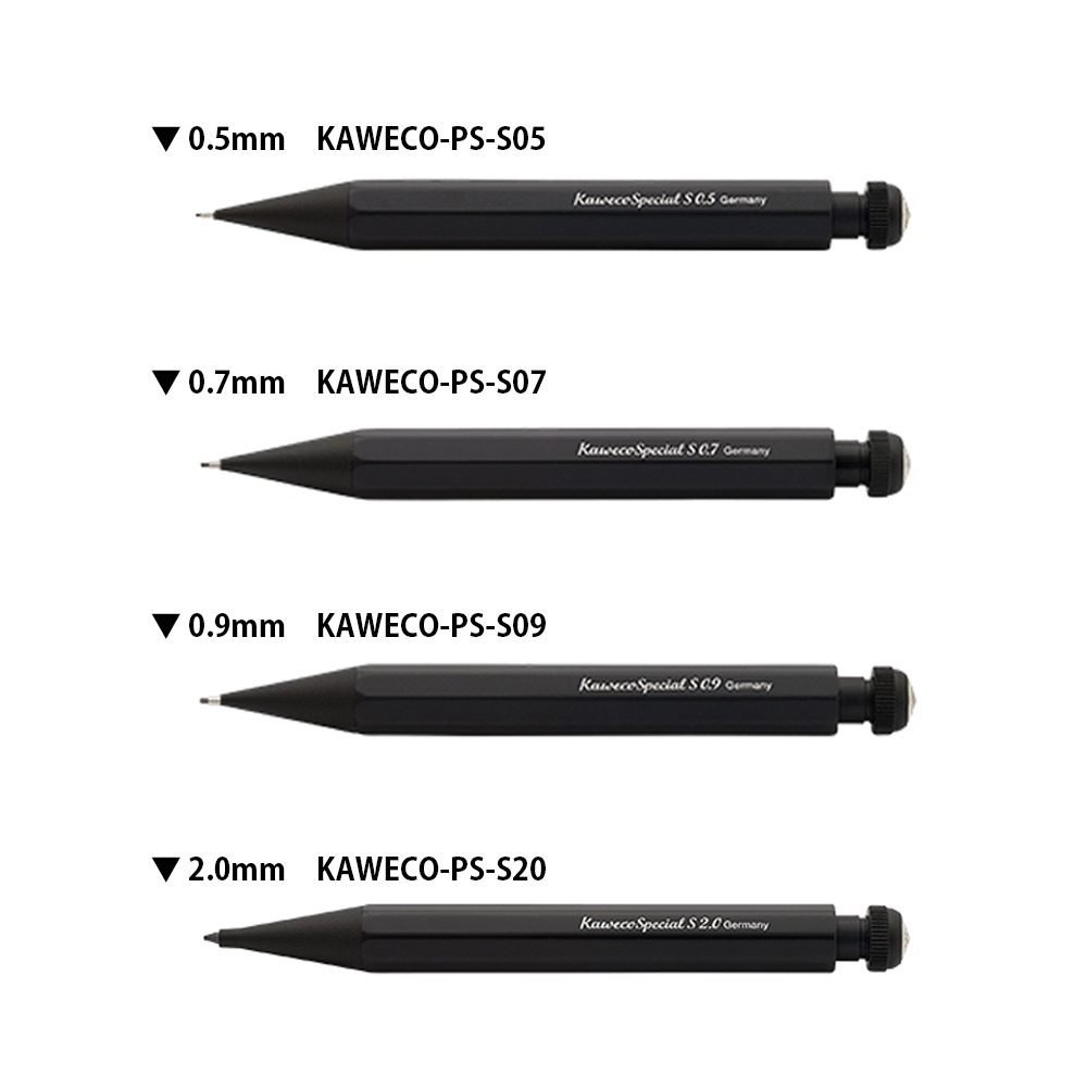 KAWECO 카베코 스페셜 미니 펜슬 샤프 필기구 케이스 포함 블랙 - 상세 이미지 3