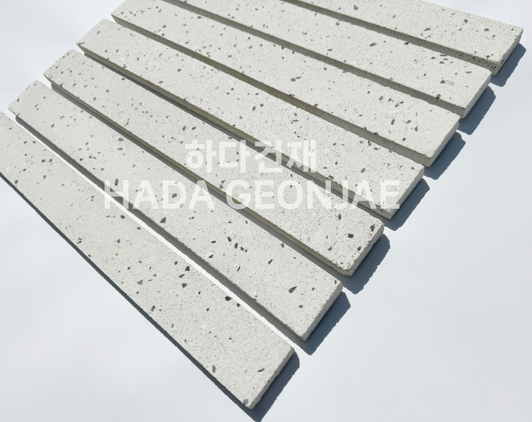 모노타일 롱브릭 490x53x17T 화이트 / 하다건재 와이드벽돌타일