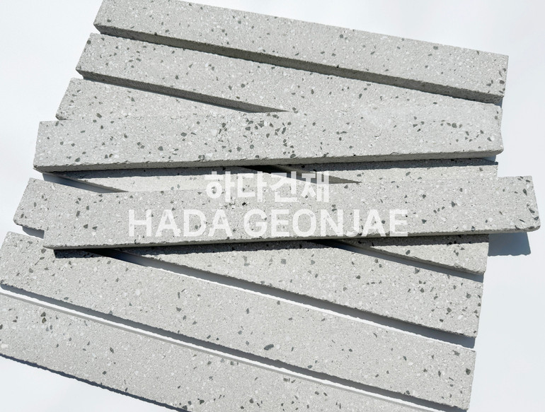 모노타일 롱브릭 490x53x17T 그레이 / 하다건재 와이드벽돌타일