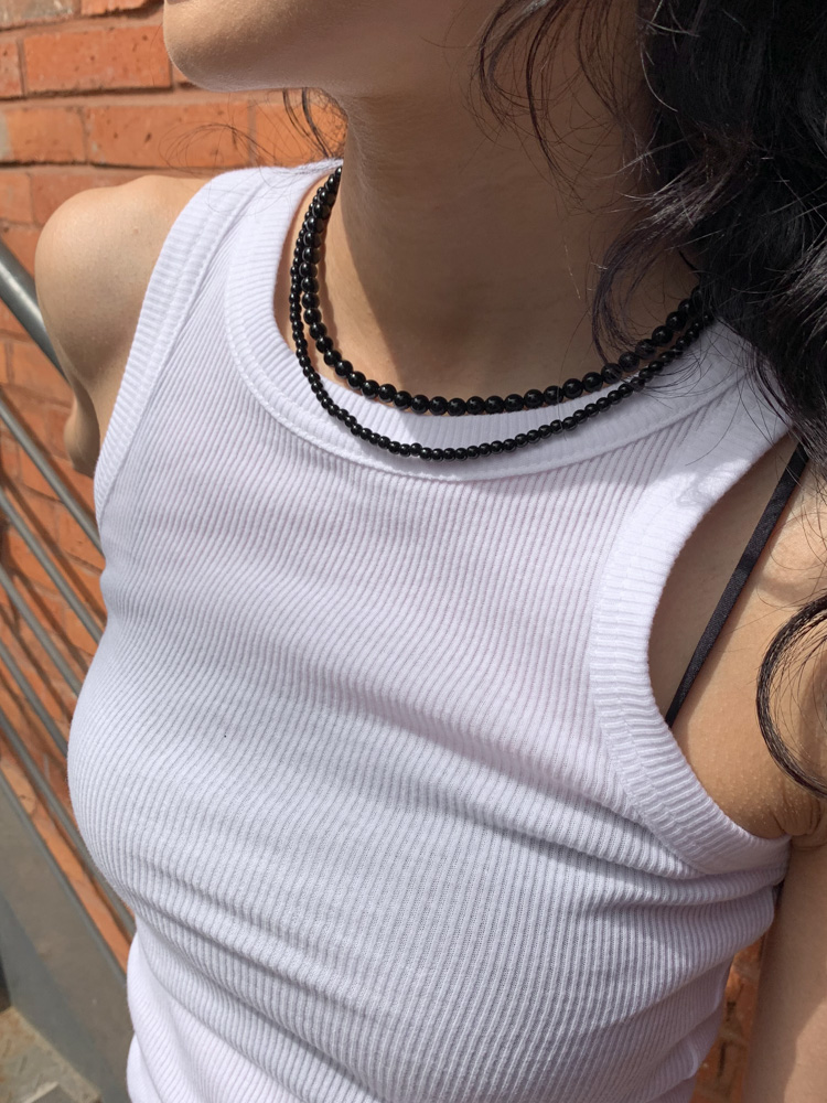 배럴 라운드 아크릴 비즈 목걸이 3color 상세 이미지 40