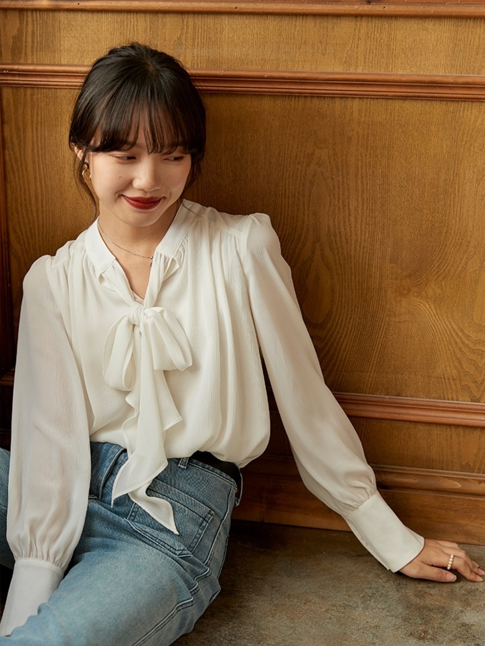 조윤희 페미닌 블라우스 러블리 쉬폰 7인의 부활 2회 - 상세 이미지 3