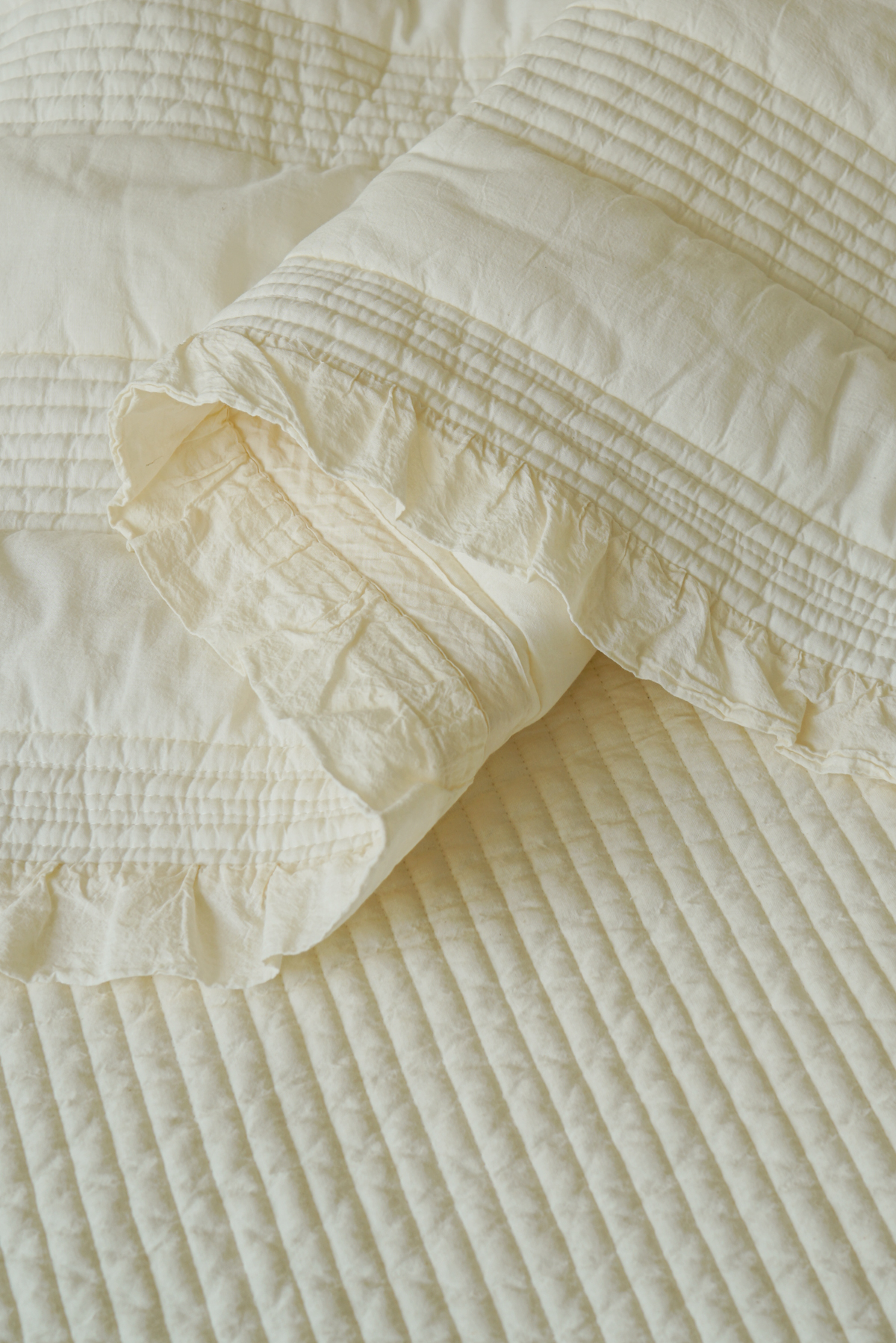 60수 소프트 아사면 프릴 봄 여름 얇은 차렵 이불 3색상 SS