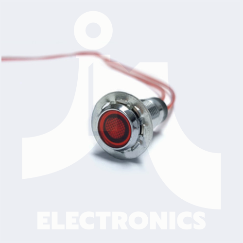 FILN-8FW-R 선타입 8파이 방수 메탈 적색 LED 12V 인디게이터램프 / IP65