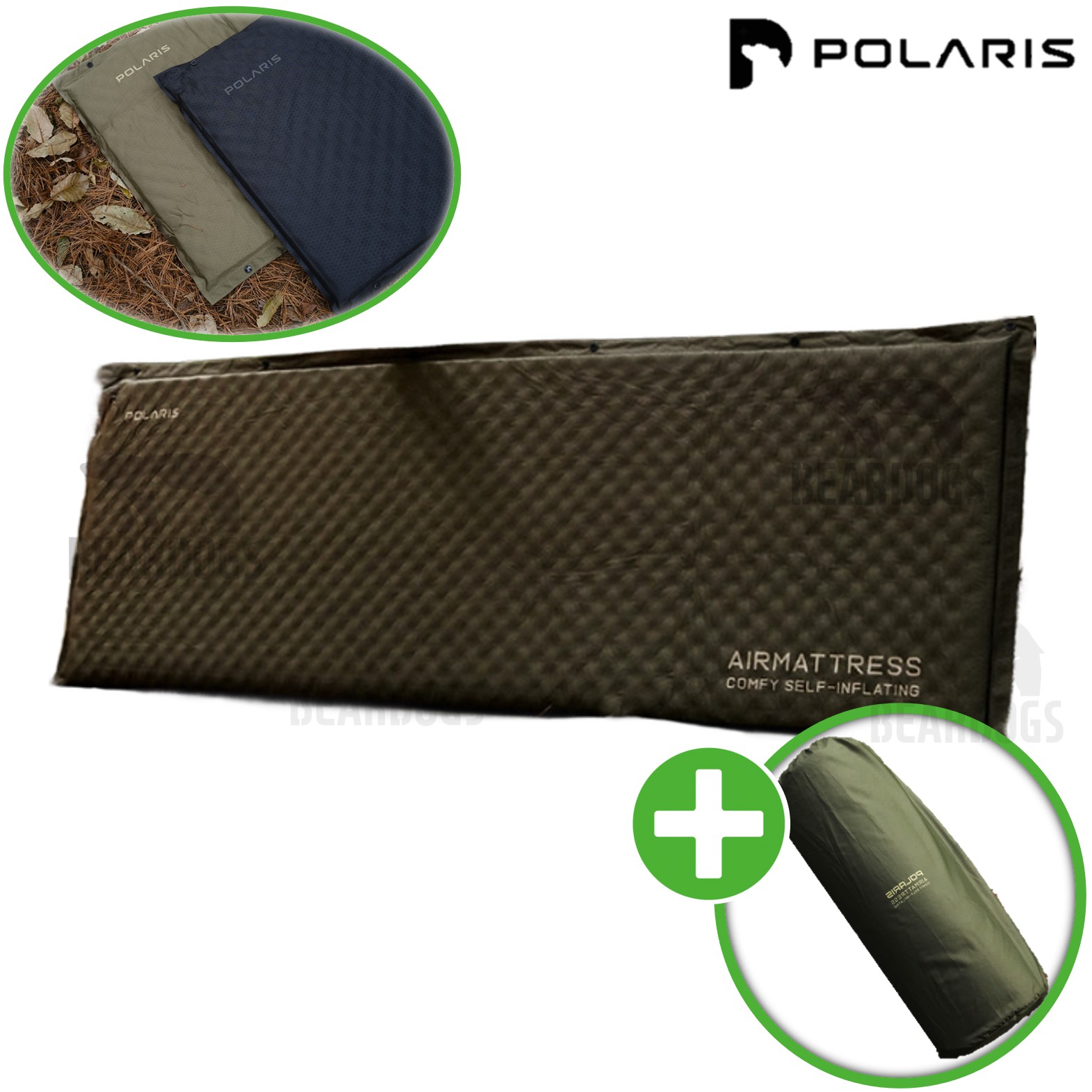 폴라리스 자충 매트 에어 백패킹 싱글 캠핑 콤피