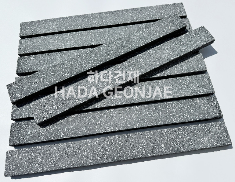 모노타일 롱브릭 490x53x17T 블랙 / 하다건재 와이드벽돌타일