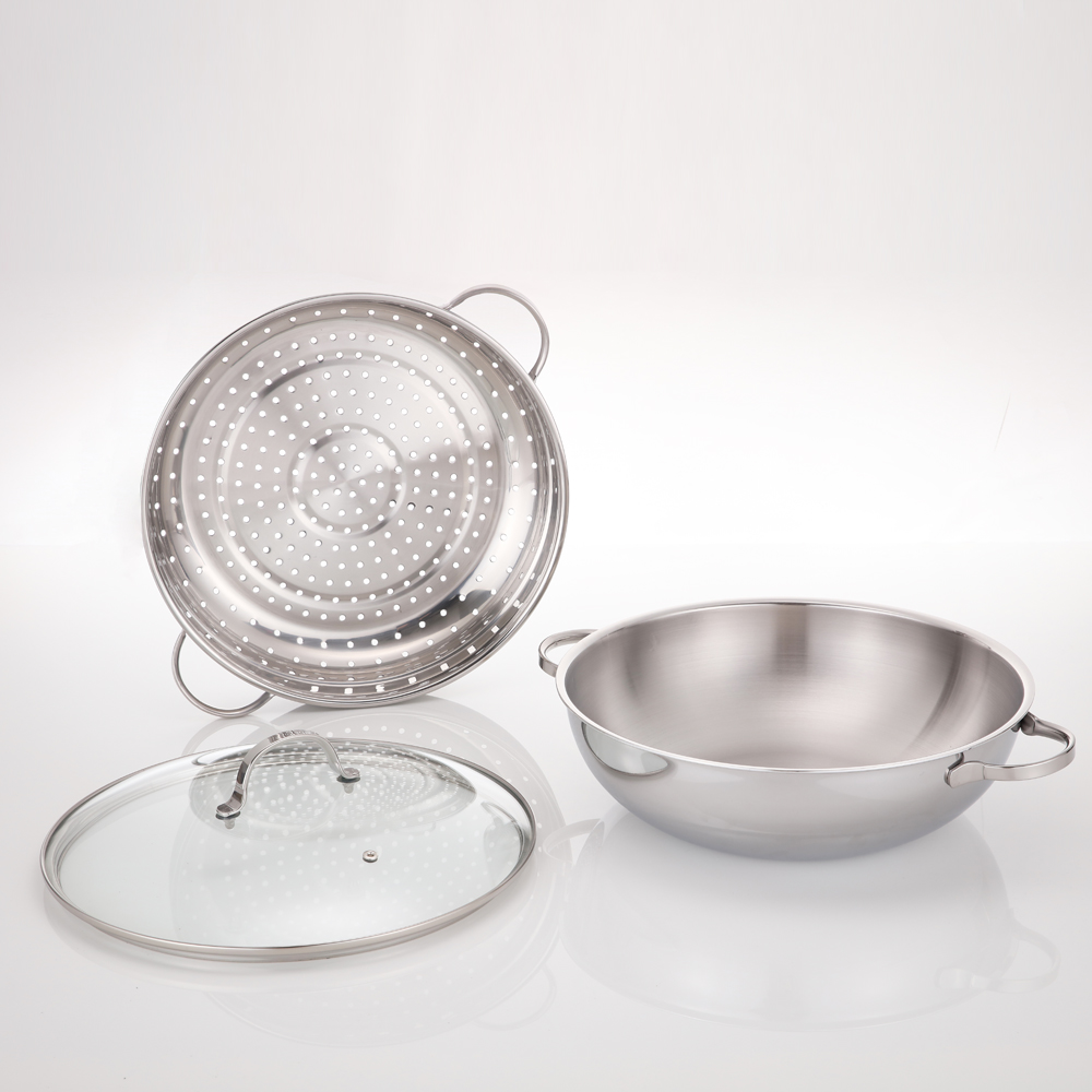 한일스텐레스 통3중 오딘 궁중 전골 찜기 세트 32cm (유리뚜껑+스티머 포함) - 상세 이미지 2