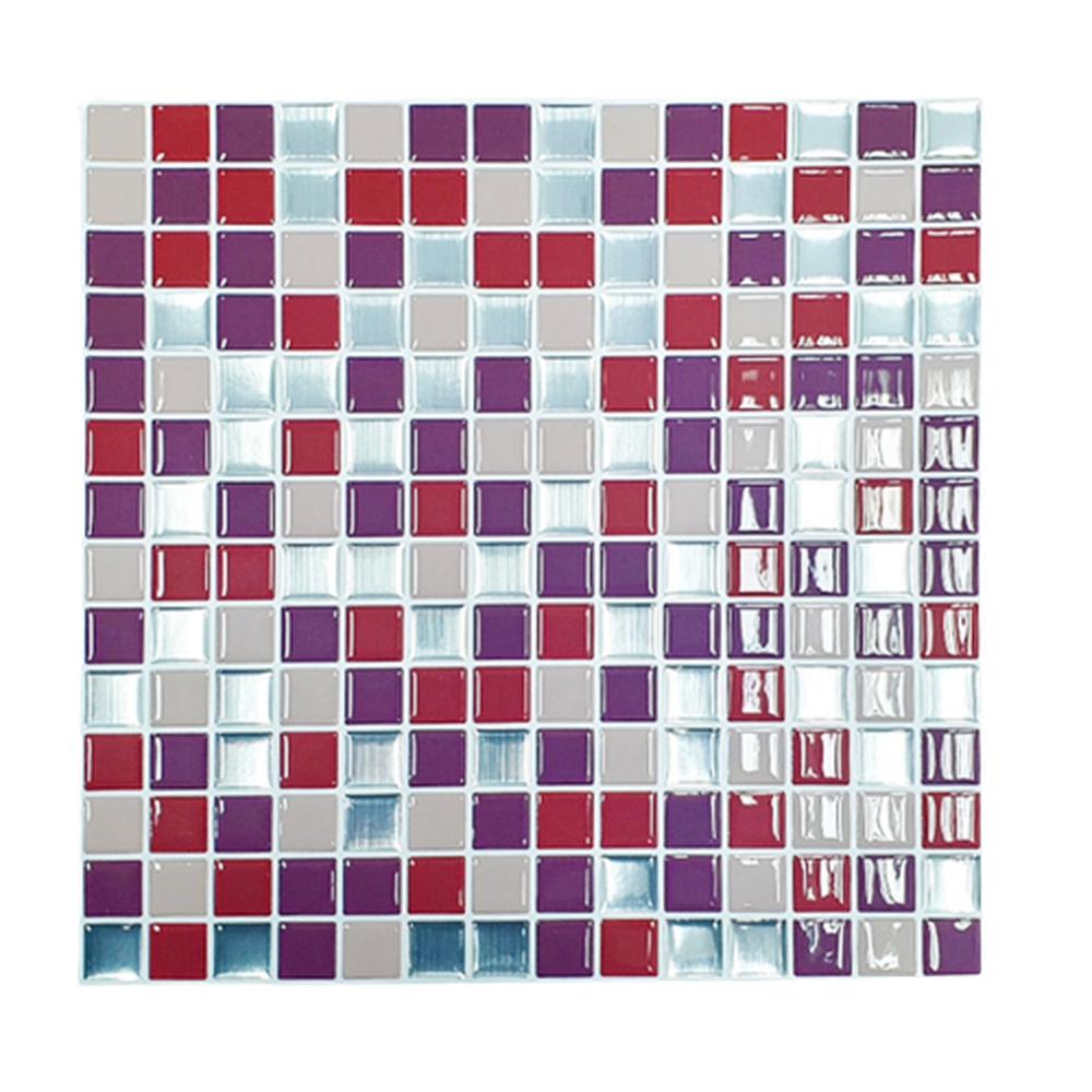 3D 입체 타일스티커 데코시트지 후면접착 생활방수 305x305mm, 빨강색 잔바둑