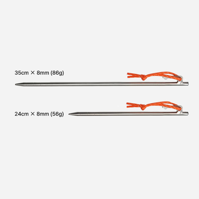 KOOLMAN(쿨맨) 티타늄 타프 팩 8mm 35cm - 상세 이미지 3