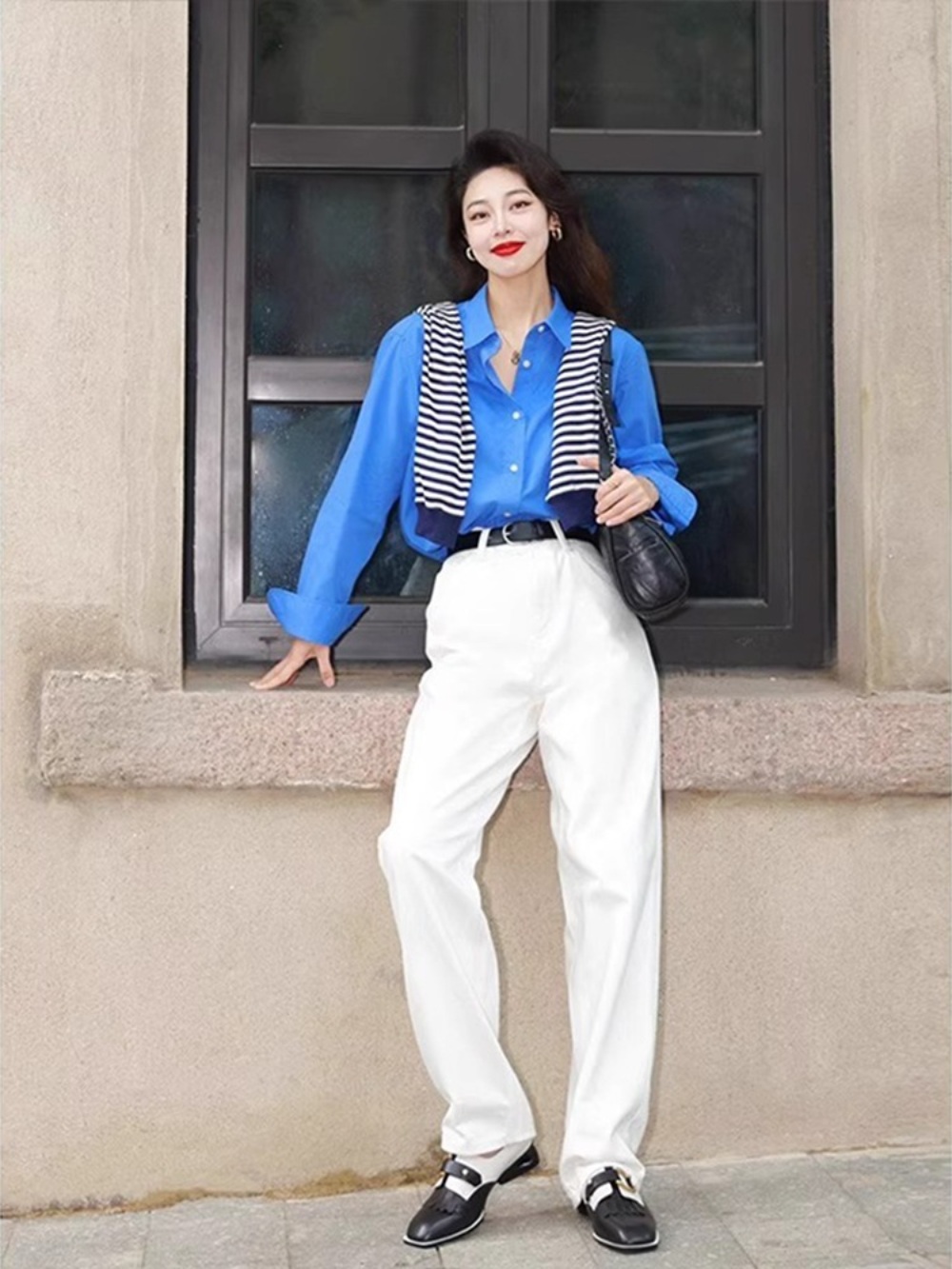 웨딩임파서블 전종서 셔츠 봄 데이트룩 카라셔츠 - 상세 이미지 5