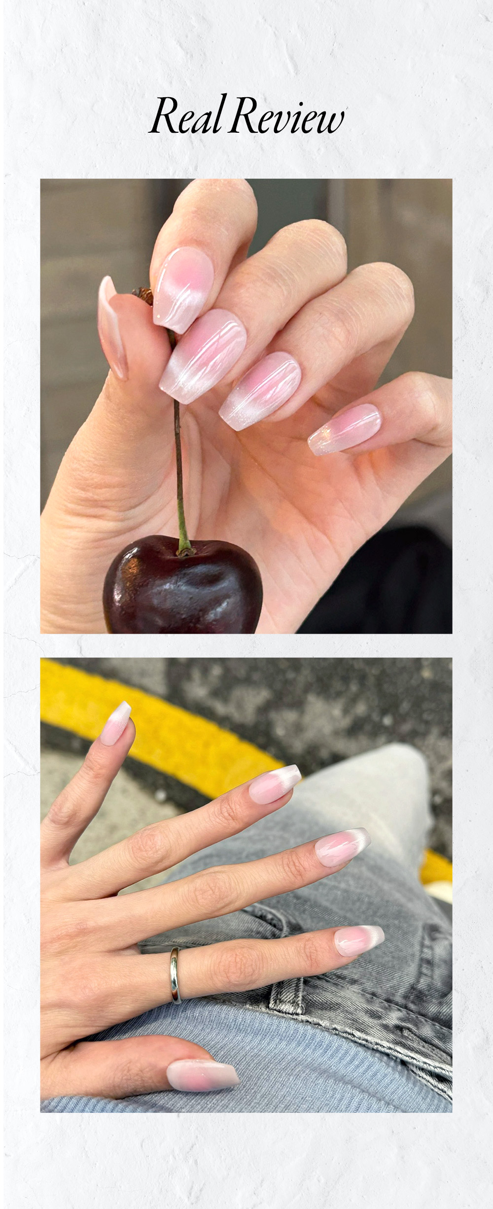 Elegant Blush K-Nail Design