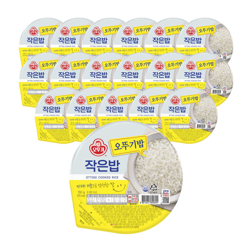 오뚜기 맛있는 오뚜기밥 작은밥 150g, 18개 - 상품 이미지
