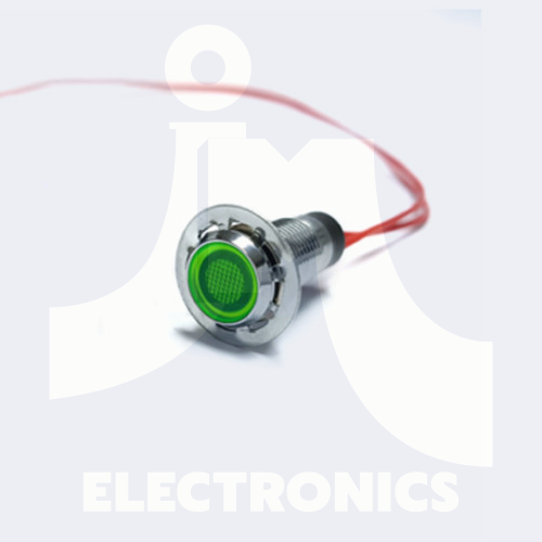 FILN-8FW-G 선타입 8파이 방수 메탈 녹색 LED 12V 인디게이터램프 / IP65