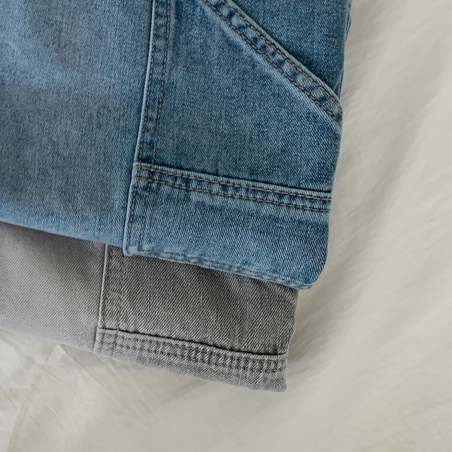 [2단기장/~2XL/뒷밴딩] 릴프 힙 워싱 와이드 카고 하프 버뮤다 여름 5부 청 반바지 데님 팬츠 상세 이미지 36