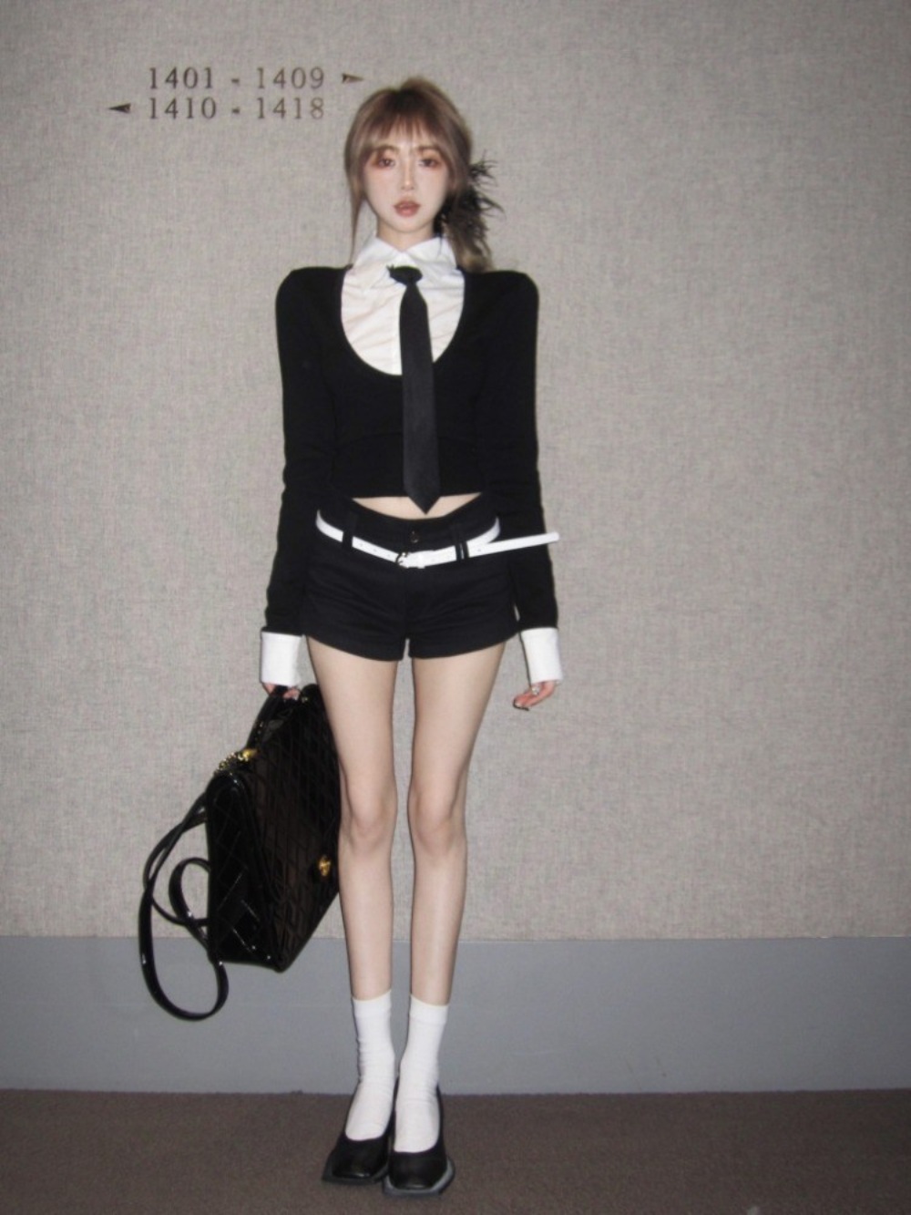 나솔사계 경리 블라우스 섹시 넥타이 - 상세 이미지 3