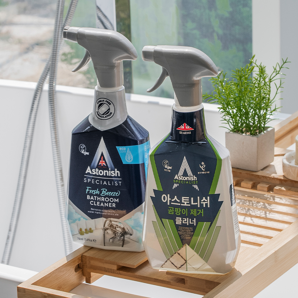 아스토니쉬 5분 욕실청소 2종 세트 (곰팡이제거제+배스룸클리너)
