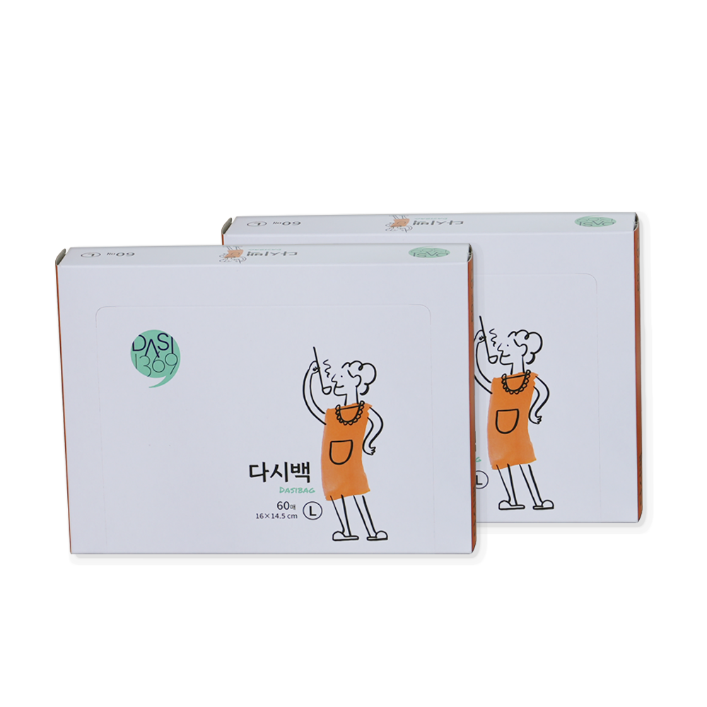 다시백 대형 60매입X2팩 육수망 다시백 국물백 육수거름망 국물망 걸음망 다시팩 - 상품 이미지