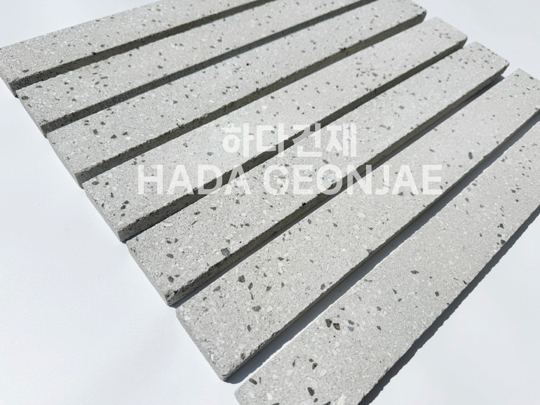 모노타일 롱브릭 490x53x17T 그레이 / 하다건재 와이드벽돌타일