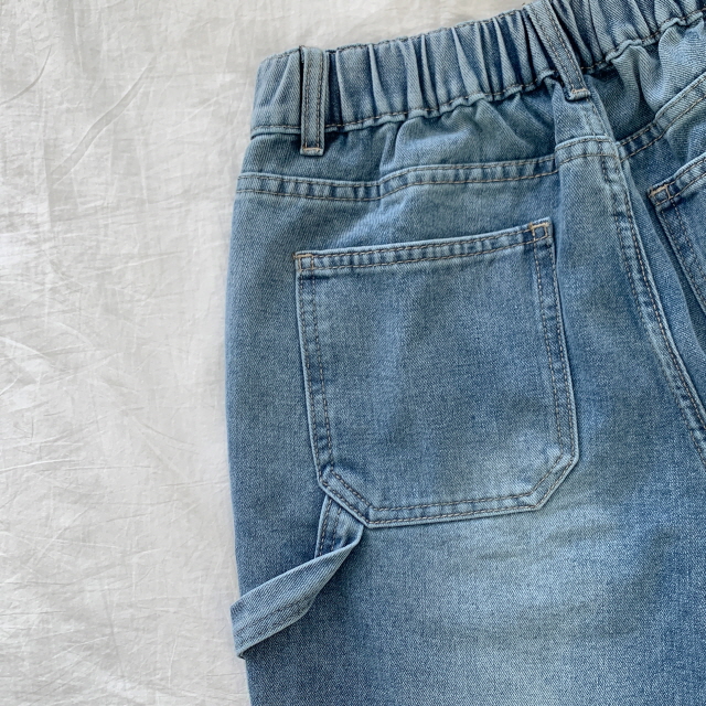 [2단기장/~2XL/뒷밴딩] 릴프 힙 워싱 와이드 카고 하프 버뮤다 여름 5부 청 반바지 데님 팬츠 상세 이미지 40