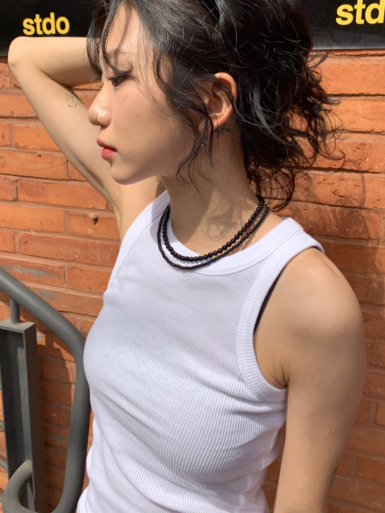 배럴 라운드 아크릴 비즈 목걸이 3color 상세 이미지 44