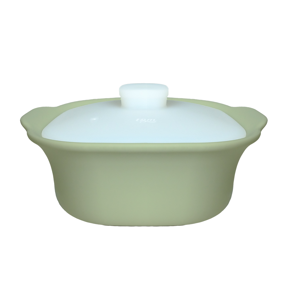 티지엠 실리콘 전자레인지 찜기 900ml_모스그린