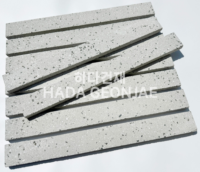 모노타일 롱브릭 490x53x17T 그레이 / 하다건재 와이드벽돌타일