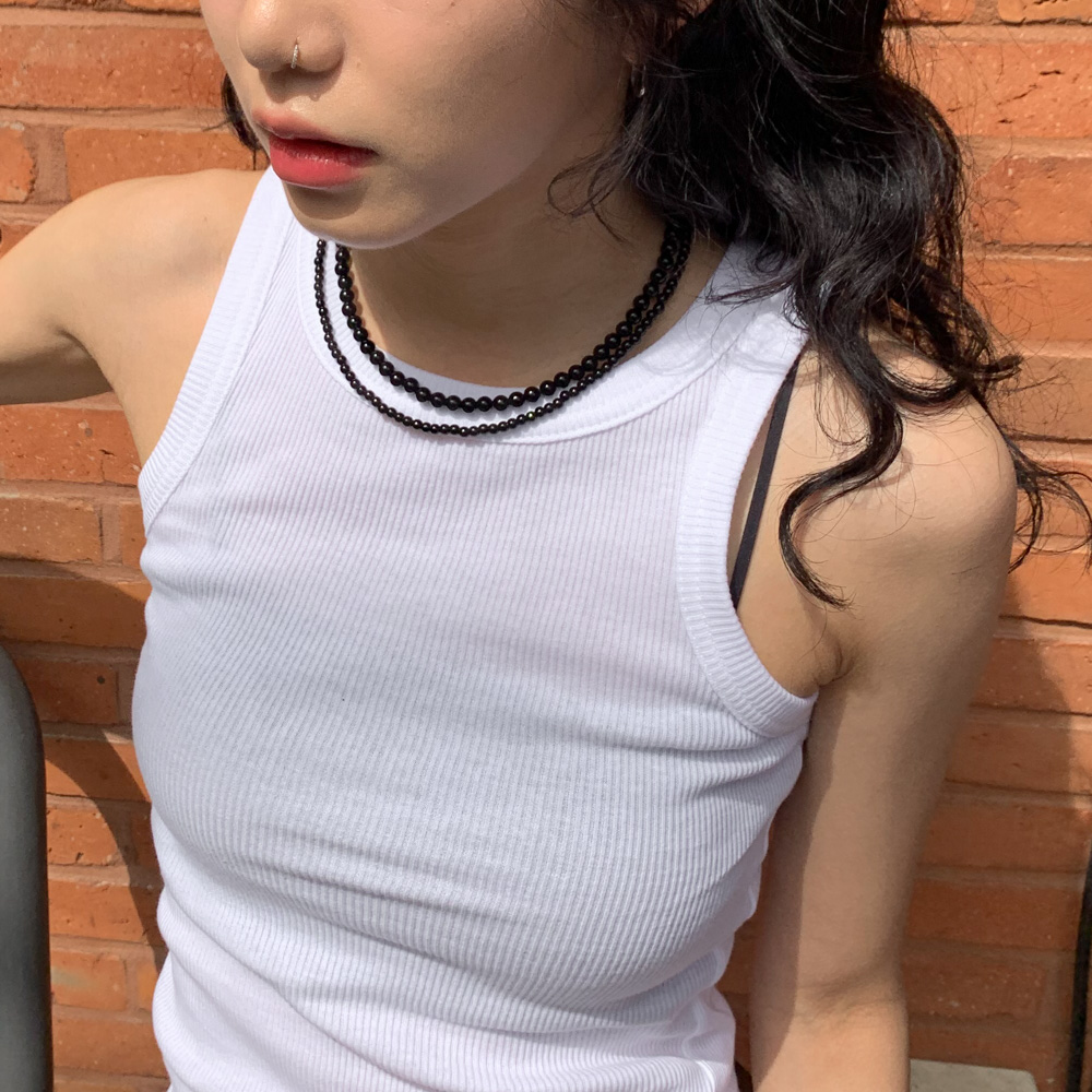 배럴 라운드 아크릴 비즈 목걸이 3color 상세 이미지 45