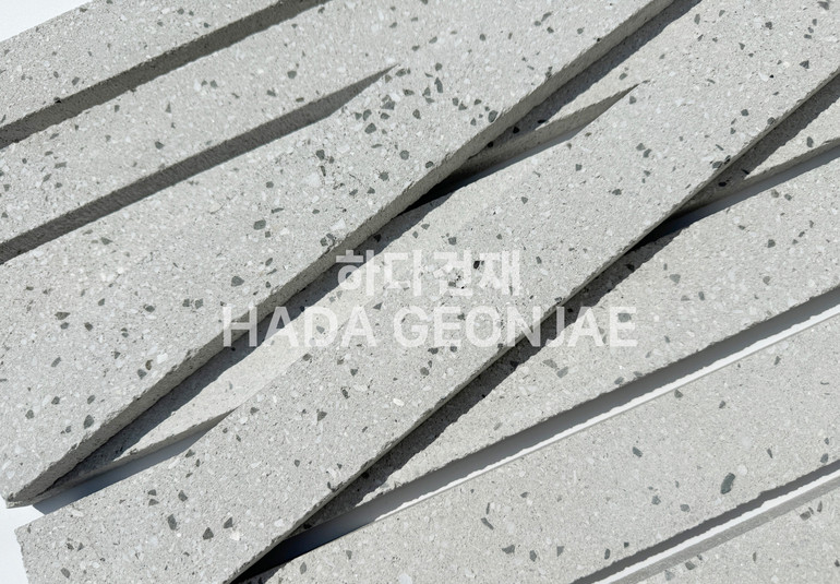 모노타일 롱브릭 490x53x17T 그레이 / 하다건재 와이드벽돌타일