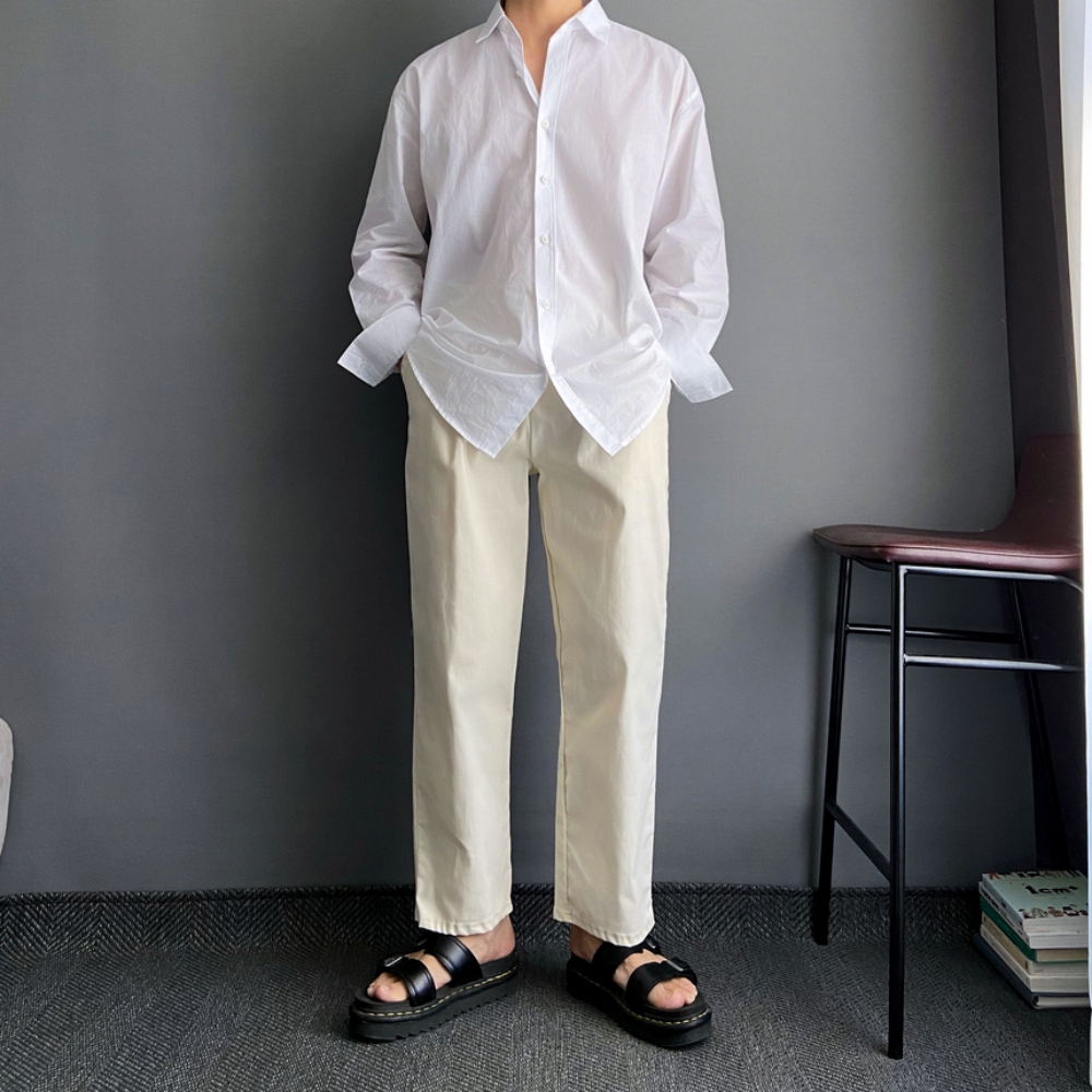1+1 남자치노팬츠 밴딩치노팬츠 남성면바지 - 상세 이미지 2