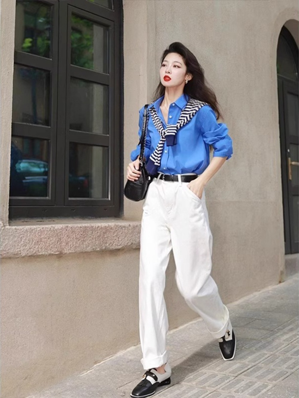 웨딩임파서블 전종서 셔츠 봄 데이트룩 카라셔츠 - 상세 이미지 4