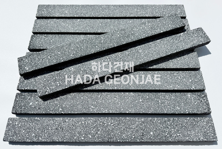 모노타일 롱브릭 490x53x17T 블랙 / 하다건재 와이드벽돌타일