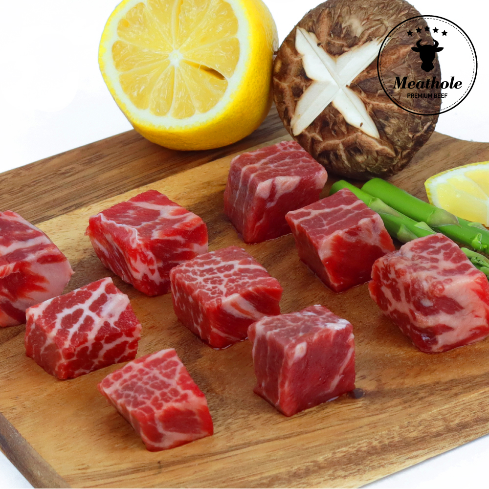프리미엄 살치살 찹 스테이크 살치 큐브 스테이크 1kg(200gX5팩) 짜파구리 - 상품 이미지