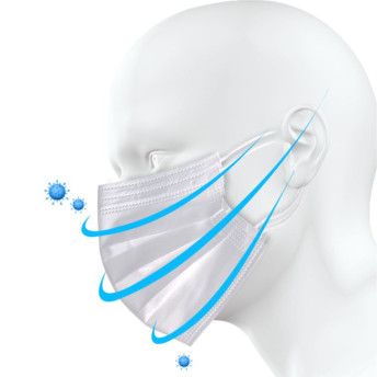 일회용 덴탈마스크 대형 100매+100매 화이트 숨쉬기편한 귀편한 마스크 대형