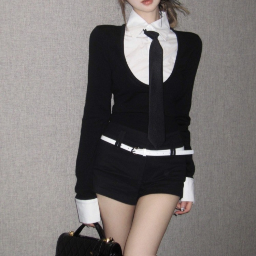 나솔사계 경리 블라우스 섹시 넥타이 - 상세 이미지 2