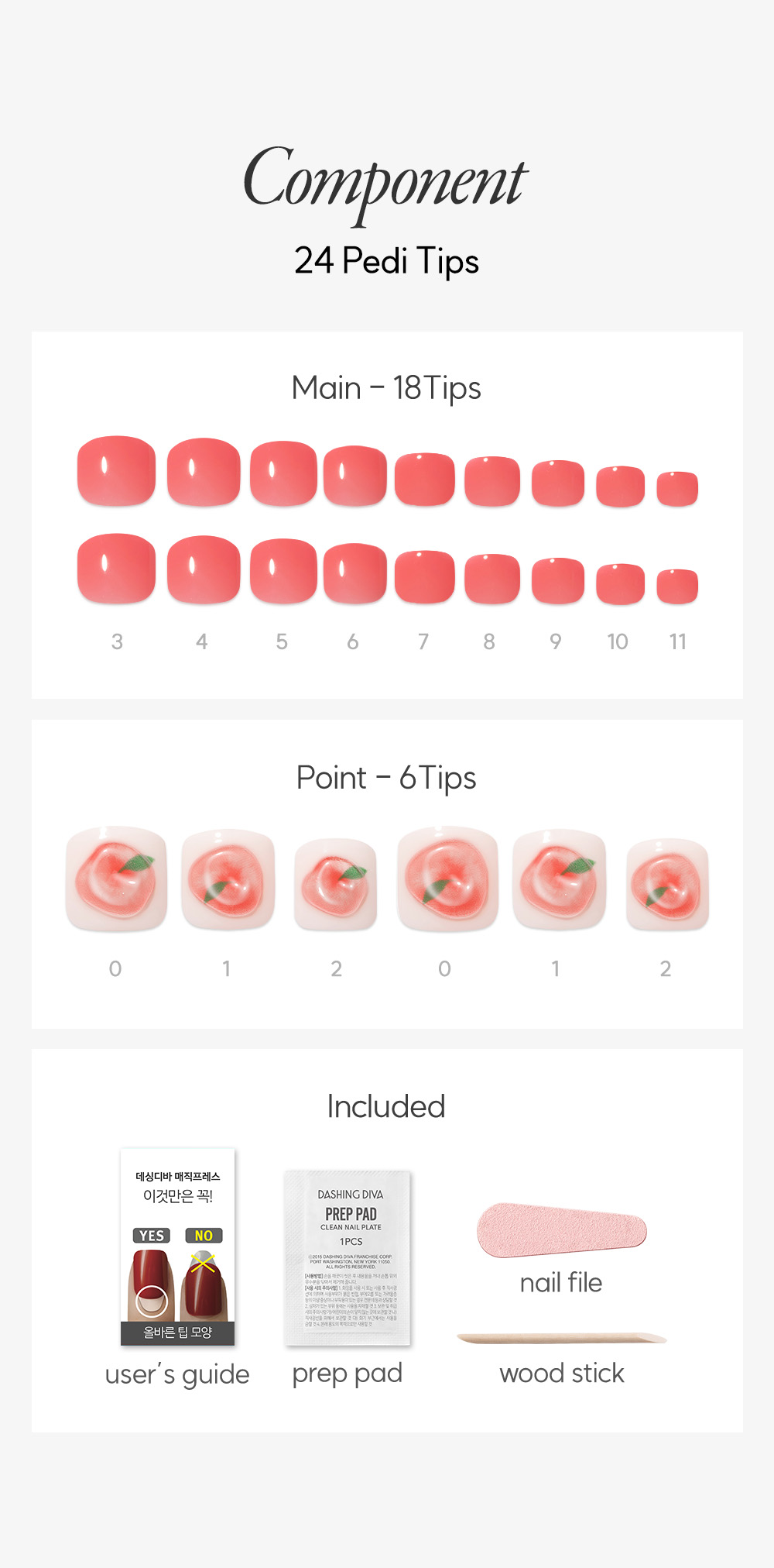 Dashing Diva Magic Press Pedi Flat Peach Kit Components