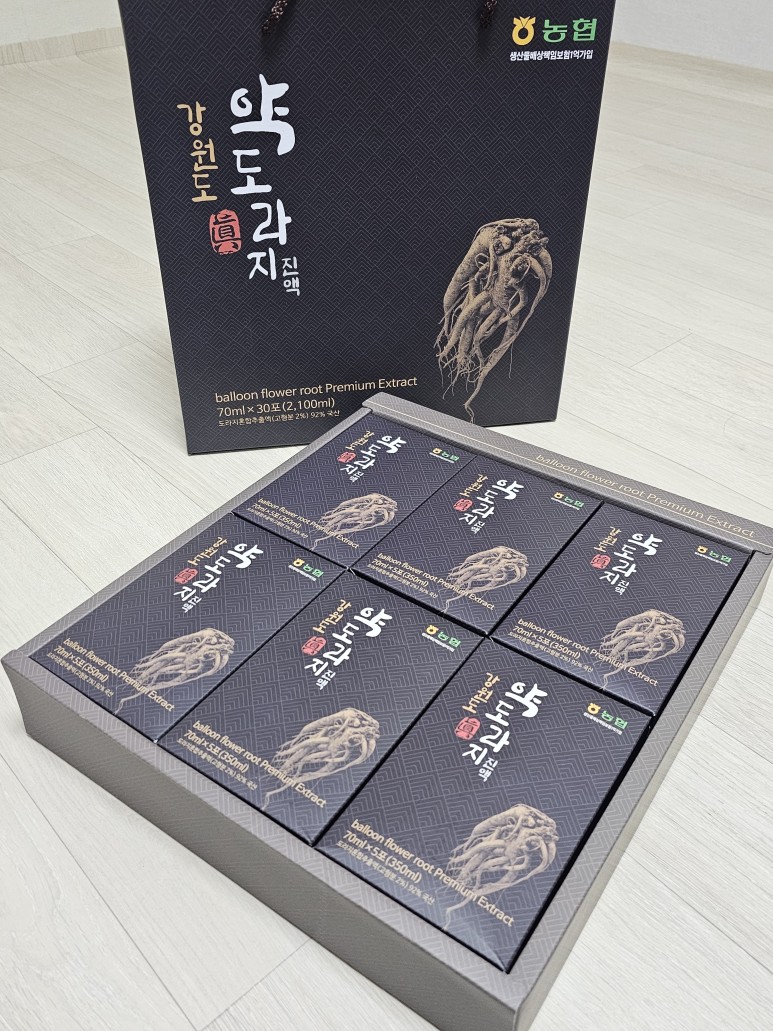 강원도 약도라지 진액 30포 5박스 미세먼지 기관지 관리 고급 선물용 국산 도라지 92% - 상세 이미지 2
