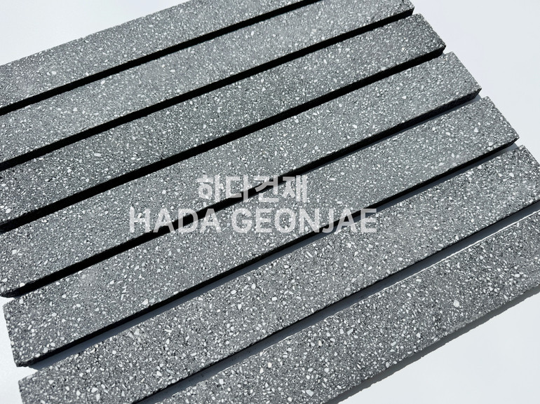 모노타일 롱브릭 490x53x17T 블랙 / 하다건재 와이드벽돌타일