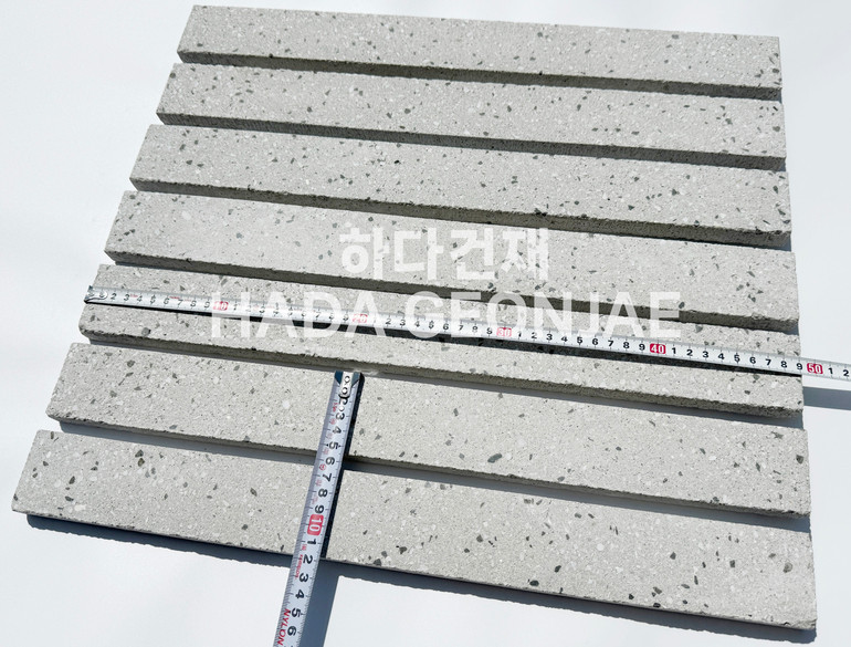 모노타일 롱브릭 490x53x17T 그레이 / 하다건재 와이드벽돌타일