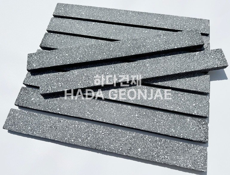 모노타일 롱브릭 490x53x17T 블랙 / 하다건재 와이드벽돌타일