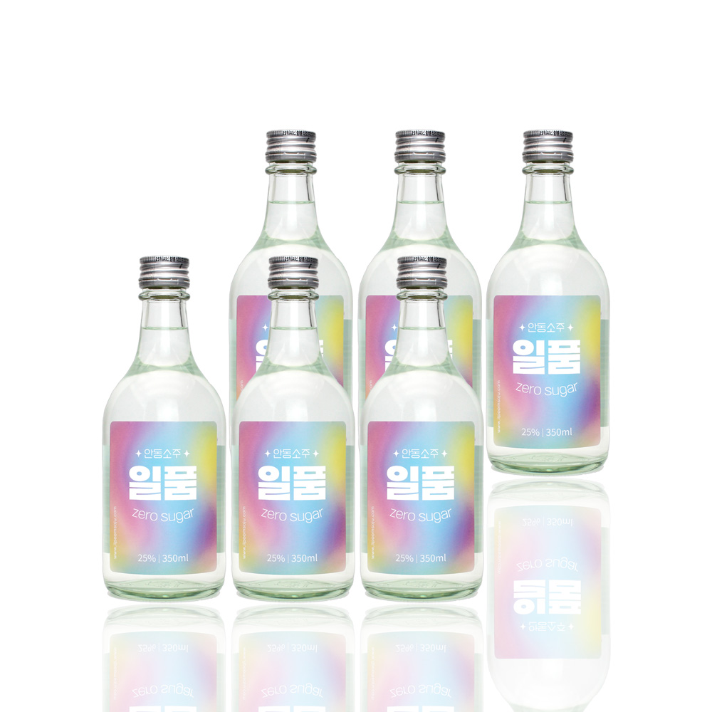 안동소주일품 25도 제로슈거 증류식소주 안동소주 전통주 깔끔한 술 350ml, 6개 - 상품 이미지
