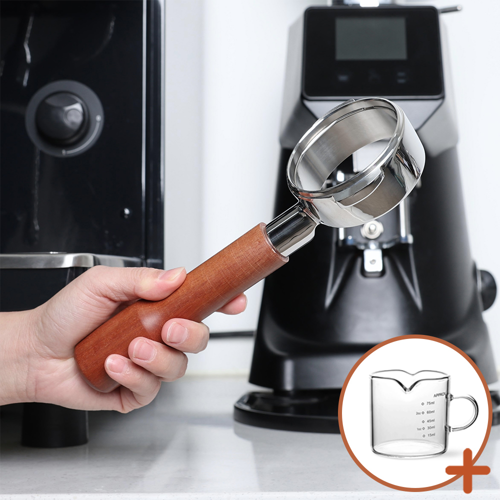 홈인홀 58mm 바텀리스 포터필터 E61 씨메 마누스 훼마 로즈우드 바스켓미포함 제품 이미지