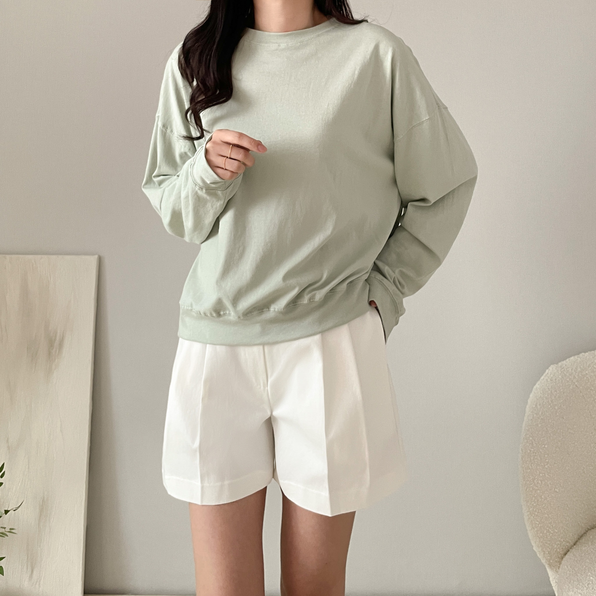 얇은맨투맨 여름맨투맨 얇은긴팔티 이미지 6
