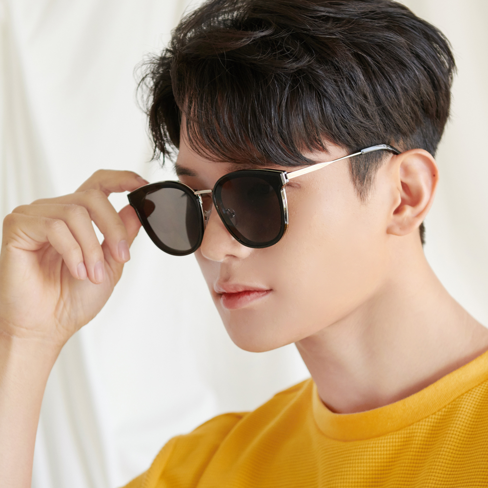 빅사이즈 대두 사각 뿔테 UV 시력보호 자외선차단 편광 선글라스 블랙 - 상세 이미지 3